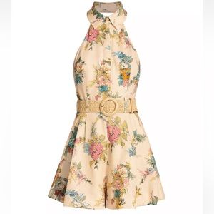 NWT Zimmermann Clover Belted Floral Playsuit Romper - Size 1